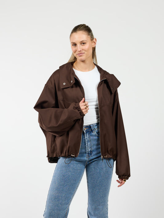 Bibi jacket | Donkerbruin | Tall