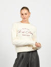 Camille knit | Off-white | Rode opdruk | Tall