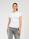 Liza short sleeve top | Wit | Tall