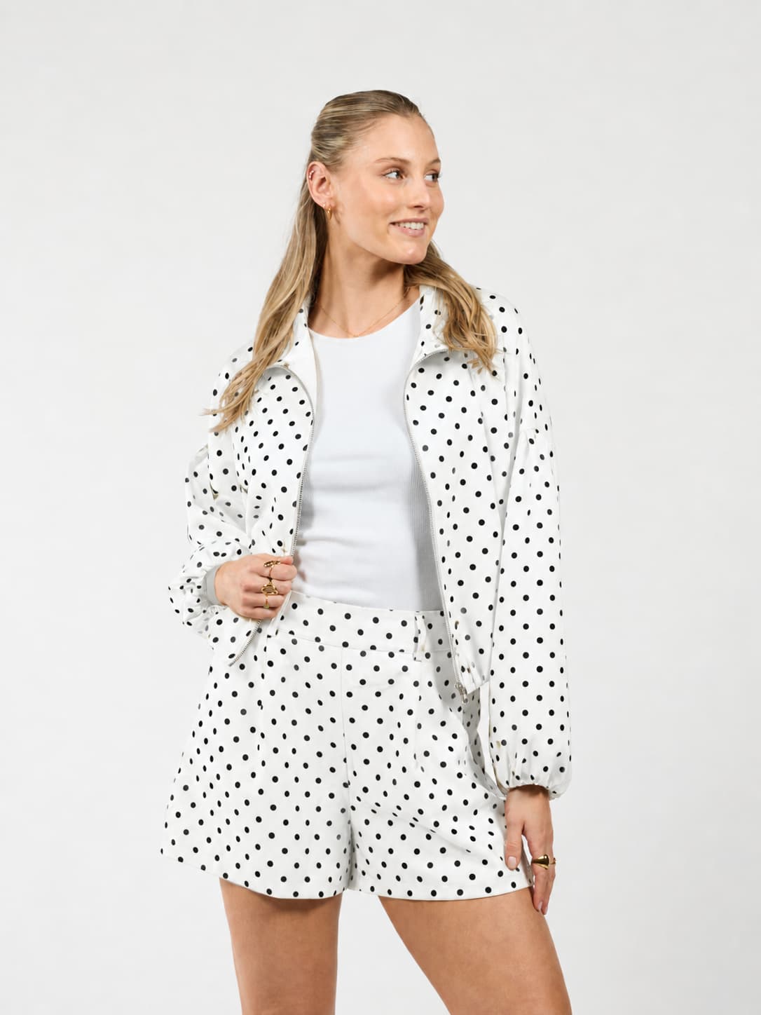 Ava Polkadot jack | Wit | Tall