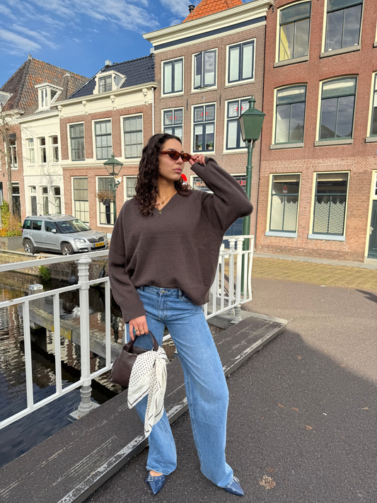 Chloé V-Neck Knit | Bruin | Tall