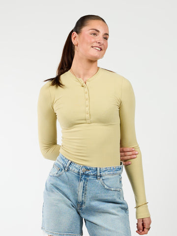 Cilia | Long sleeve button-up top | Green | Tall