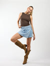 Nina | Denim Skort | Tall