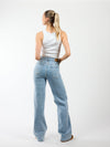 Sassy | Super Wide Leg Jeans | Stretch | Blauw | Tall