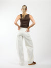 Zoey Barrel Jeans | Mid-waist | White | Stretch | Tall