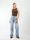 Jade Super Wide Leg Jeans | Mid waist | Blue | Tall