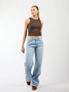 Jade Super Wide Leg Jeans | Mid waist | Blue | Tall