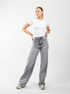 Sassy | Super Wide Leg Jeans | Stretch | Washed Grey | Tall