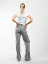 Sassy | Super Wide Leg Jeans | Stretch | Washed Grey | Tall