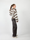 Kaya Knit | Brown striped | Tall