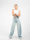 Olivia Balloon Jeans | Mid-waist | Mixed denim | Tall