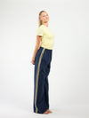Izzy pants | Navy with yellow stripe | Tall