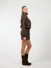 Ava Polkadot jack | Donkerbruin | Tall