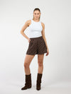 Ava Polkadot short | Donkerbruin | Tall