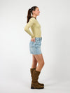 Cilia | Long sleeve top met knopen | Groen | Tall