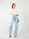 Josie | Mid Waist Jeans | Lichtblauw | Stretch | Tall