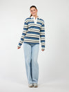 Maya Polo | Gestreept wit blauw | Tall