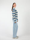 Maya Polo | Gestreept wit blauw | Tall