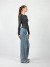 Liza long sleeve top | Donkergrijs | Tall