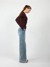 Liza long sleeve top | Donkerbruin | Tall
