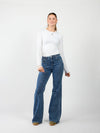 Romy Flared Jeans | Blue | Stretch | Tall