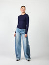 Liza long sleeve top | Navy | Tall