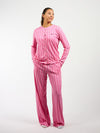 Nora pyjama pants | Co-ord set | Roze gestreept | Tall