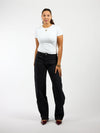 Zoey Barrel Jeans | Mid-waist | Black | Stretch | Tall