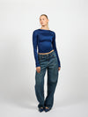 Lucie top open rug | Longsleeve | Navy | Tall