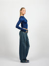 Lucie top open rug | Longsleeve | Navy | Tall