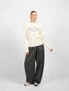 Camille knit | Off-white | Rode opdruk | Tall