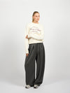 Camille knit | Off-white | Rode opdruk | Tall