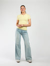 Liza short sleeve top | Butter yellow | Tall