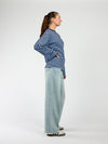 Nine Tee | Flared sleeve | Striped blue | Tall