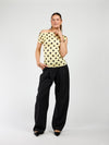 Amber Polkadot top | Geel zwart | Tall