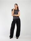 Amber Polkadot top | Black white | Tall