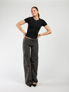 Liza short-sleeve top | Black | Tall