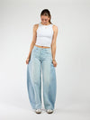 Olivia Balloon Jeans | Mid-waist | Mixed denim | Tall