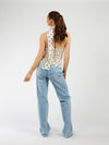 Poppy Polkadot top | Cream bruin | Tall
