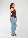 Poppy Polkadot top | Brown white | Tall