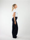 Indy | Mid Waist Wide Leg Jeans | Navy blauw | Stretch | Tall