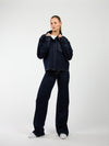 Indy | Mid Waist Wide Leg Jeans | Navy blauw | Stretch | Tall