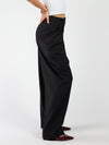 Ella | Wide leg pleated trousers | Black | Tall