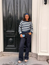 Franky Cropped Knit | Navy gestreept | Tall