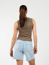 Hazel | Buttoned tank top | Earthy olive | Tall