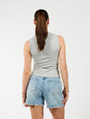 Hazel | Tanktop met knopen | Grijs | Tall