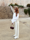 Izzy pants | Grijs met streep | Tall
