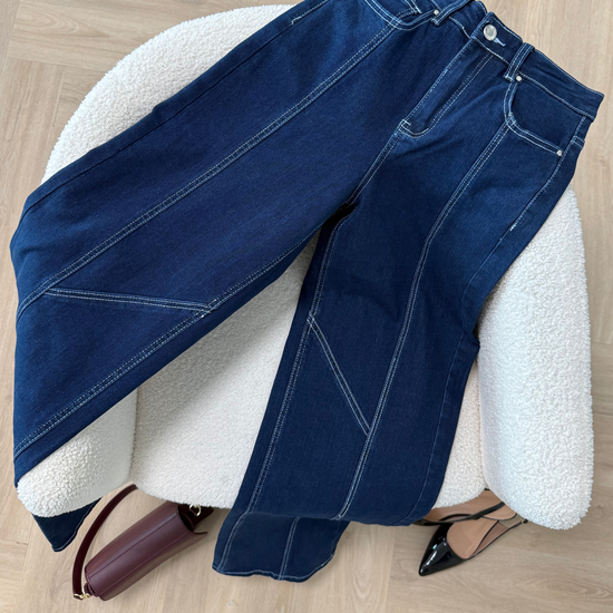 Iza TALL jeans donkerblauw met stiksels