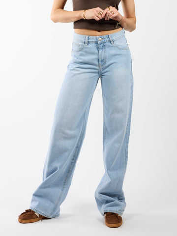 Jade Super Wide Leg Jeans | Mid waist | Blue | Tall