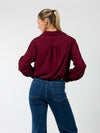 Jip | Cropped blouse | Bordeaux | Tall